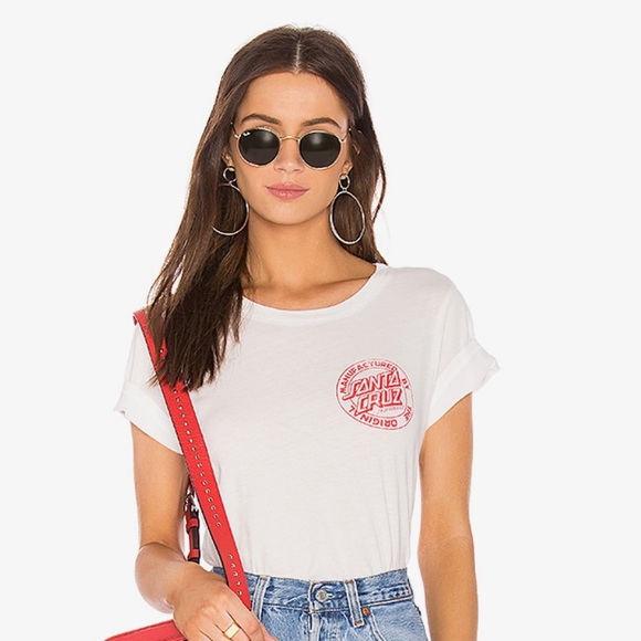 Daydreamer Tops - Daydreamer MFD Chest Dot Classic Tee Vintage White